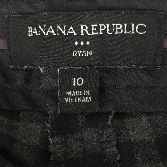 BANANA REPUBLIC Gingham Check Ryan Straight Leg Trouser Pants Women’s Size 10 - Picture 9 of 16